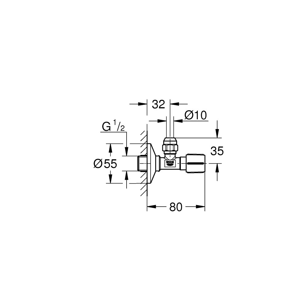 Van góc 1/2 GROHE 22074KF0