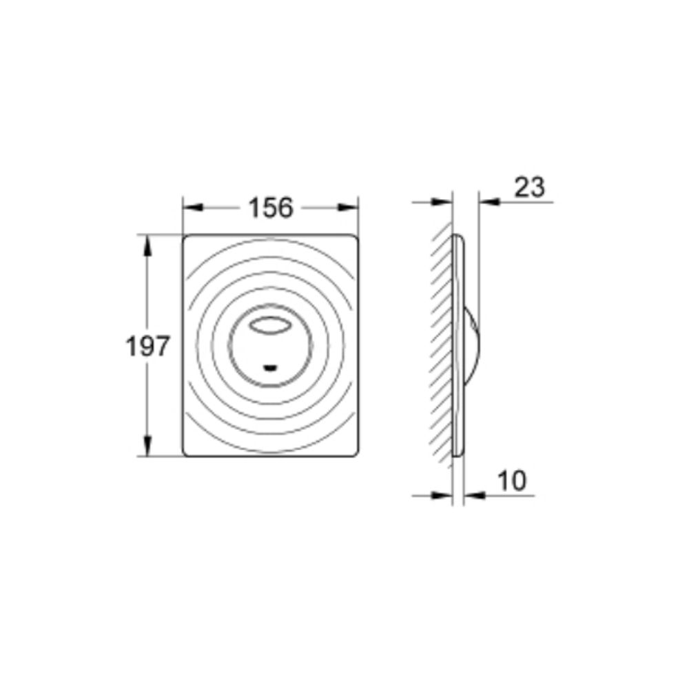 Nút nhấn xả Surf GROHE 38861000