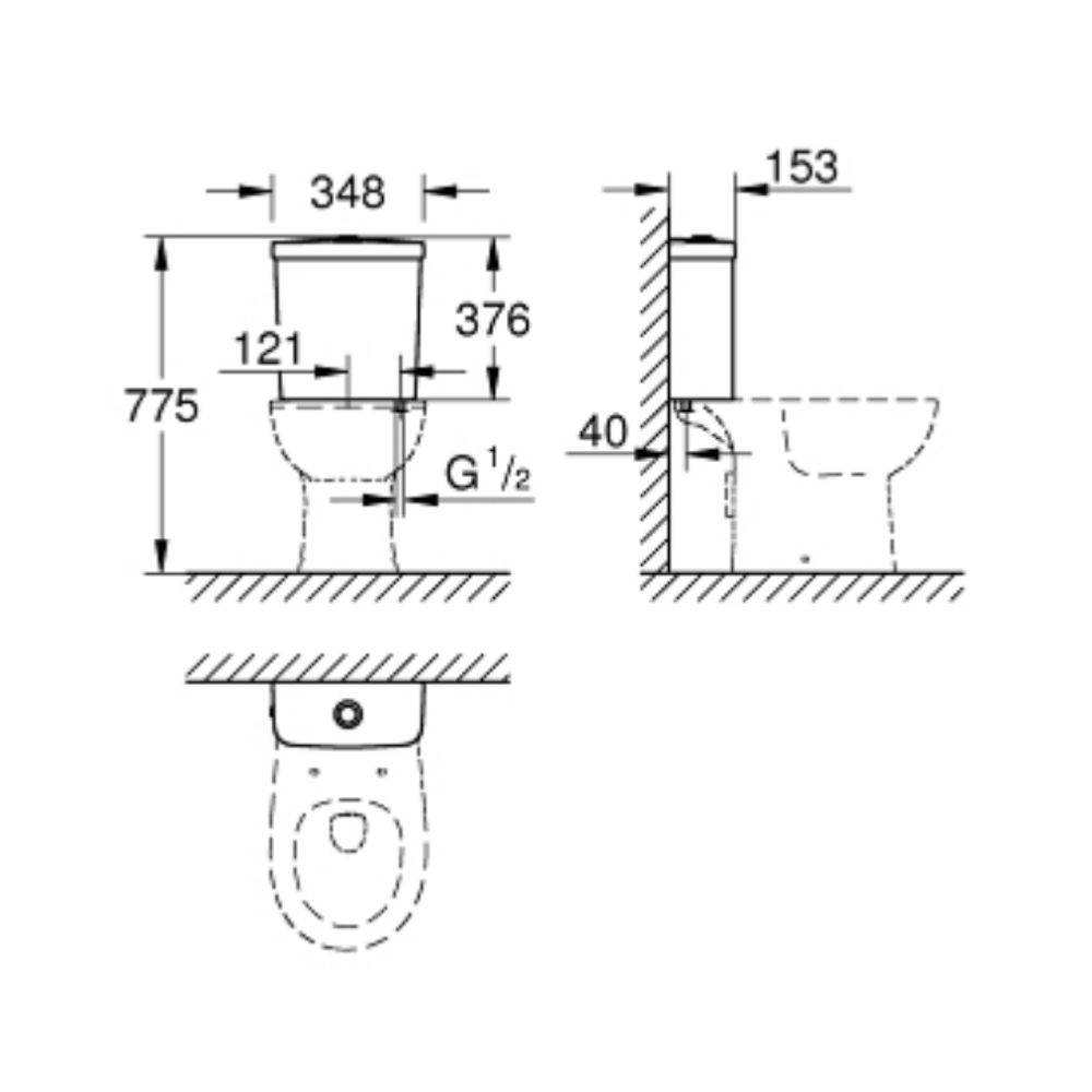 Két nước Bau Ceramic GROHE 39436000