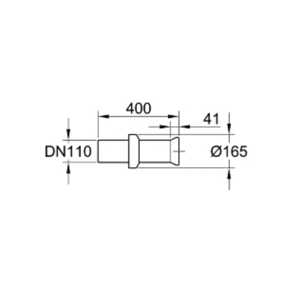 Ống xả thoát ngang 320mm GROHE 39453000