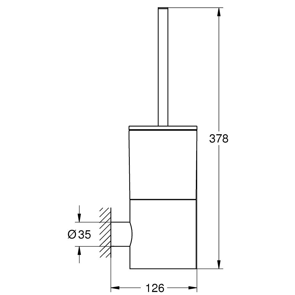 Bộ cọ cầu gắn tường Atrio GROHE 40314003