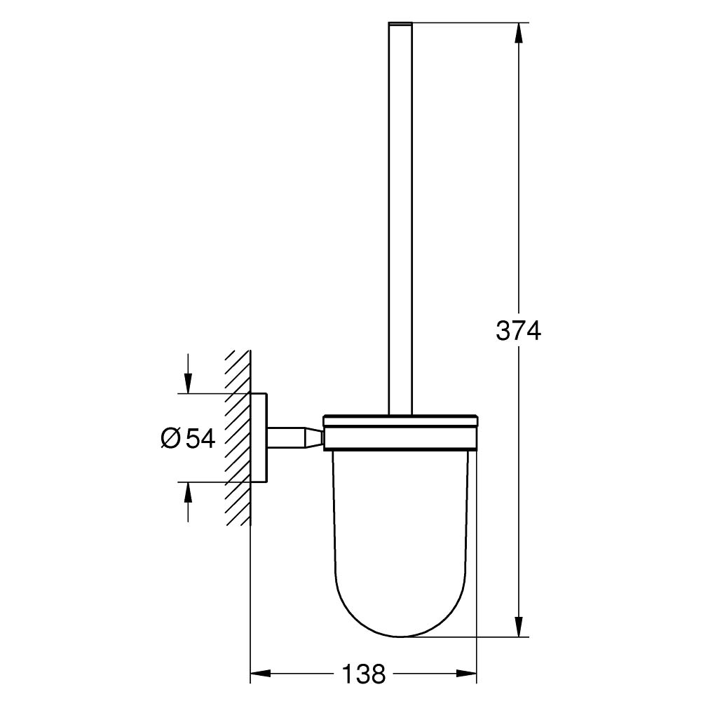 Bộ cọ cầu gắn tường Bau Cosmopolitan GROHE 40463001