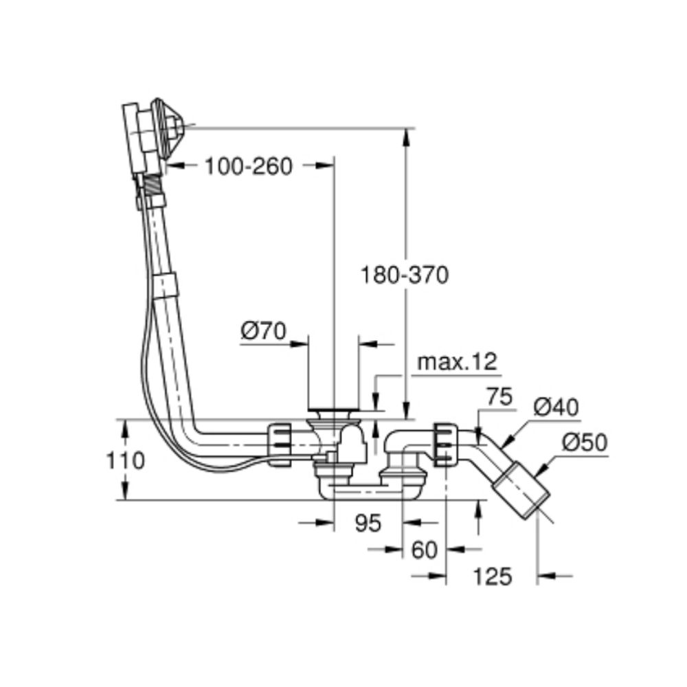 Bộ xả bồn tắm GROHE 28939000