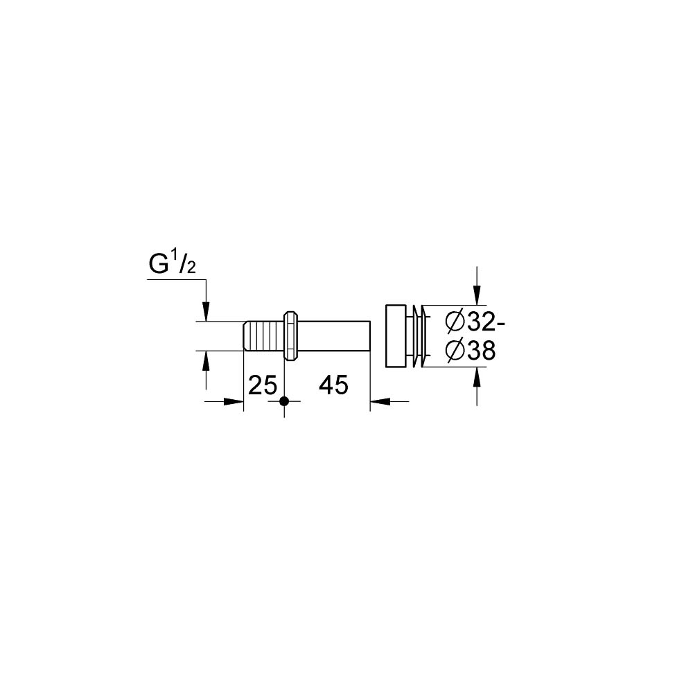 Bộ kết nối đầu vào 1/2 GROHE 37044000