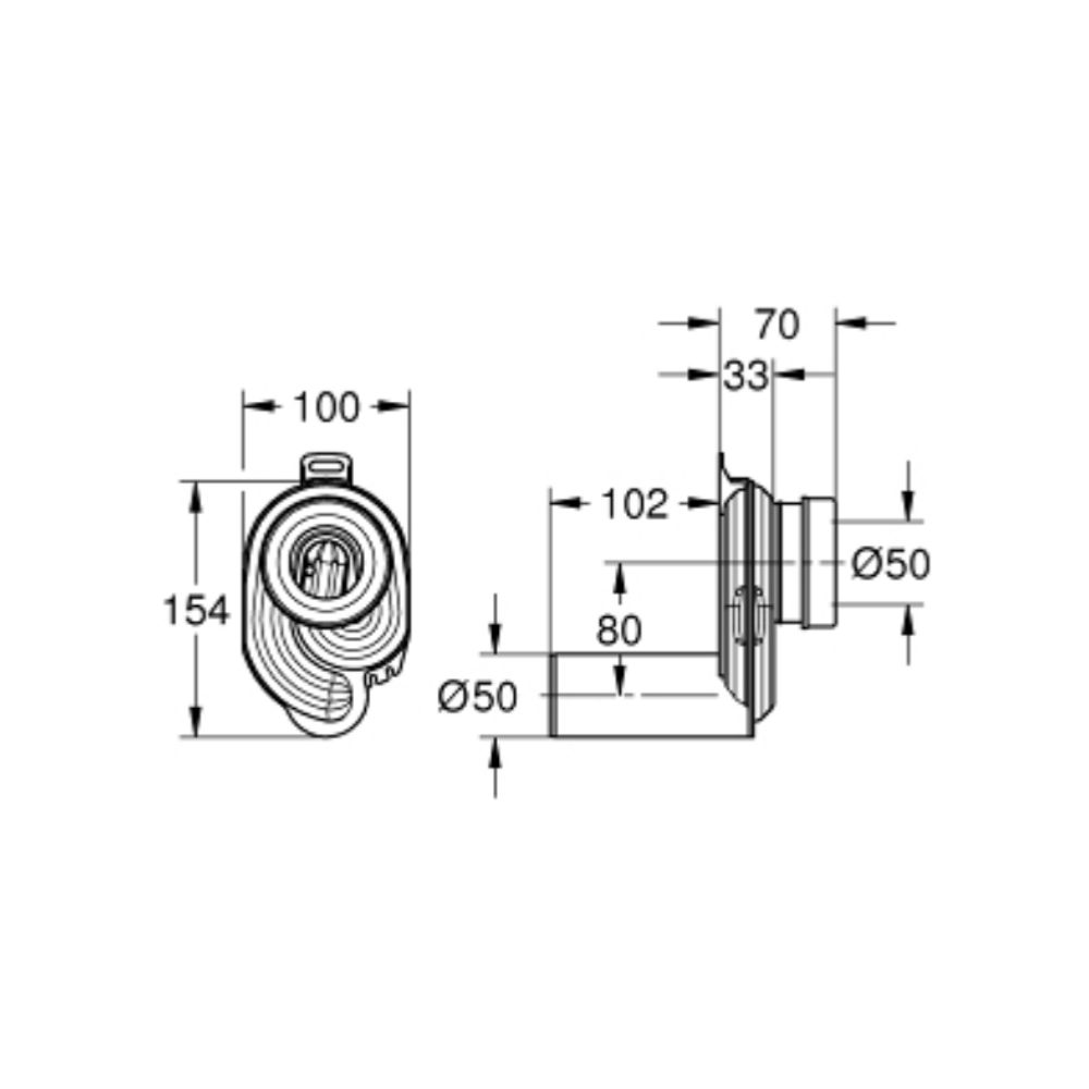 Bẫy tiểu ngang GROHE 39732000