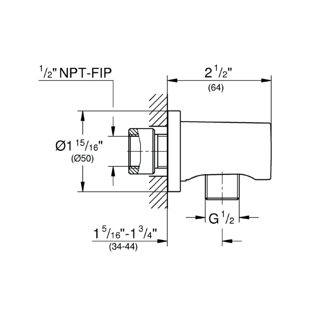 Đầu nối dây sen tắm Rainshower GROHE 266352430