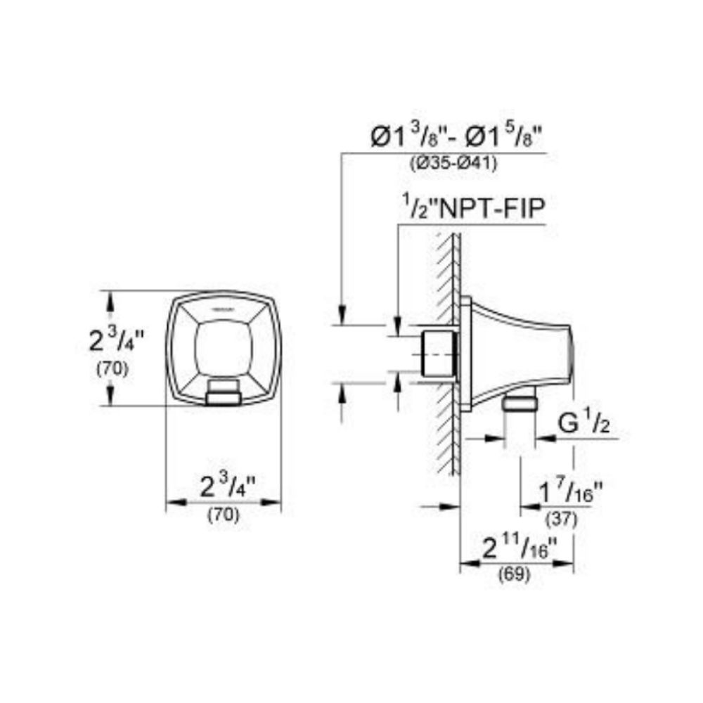 Đầu nối dây sen tắm Grandera GROHE 27971EN0