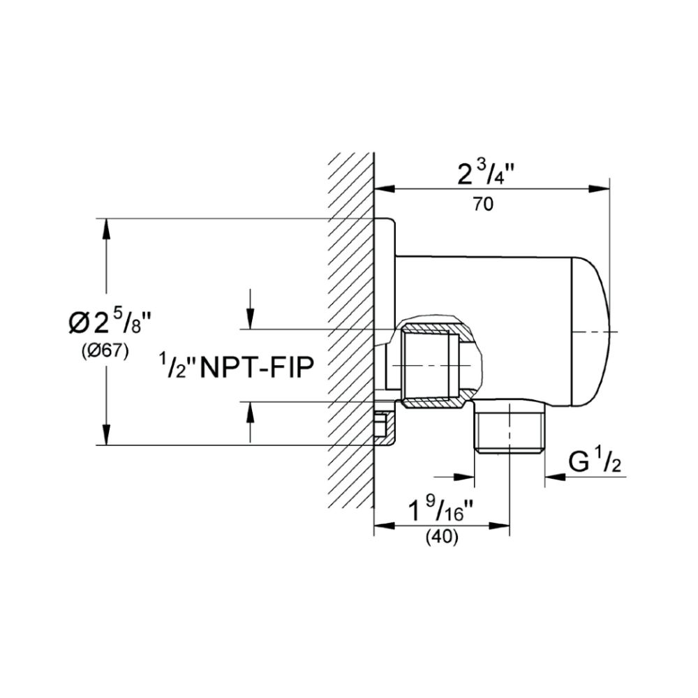 Đầu nối dây sen tắm Relexa GROHE 28672000
