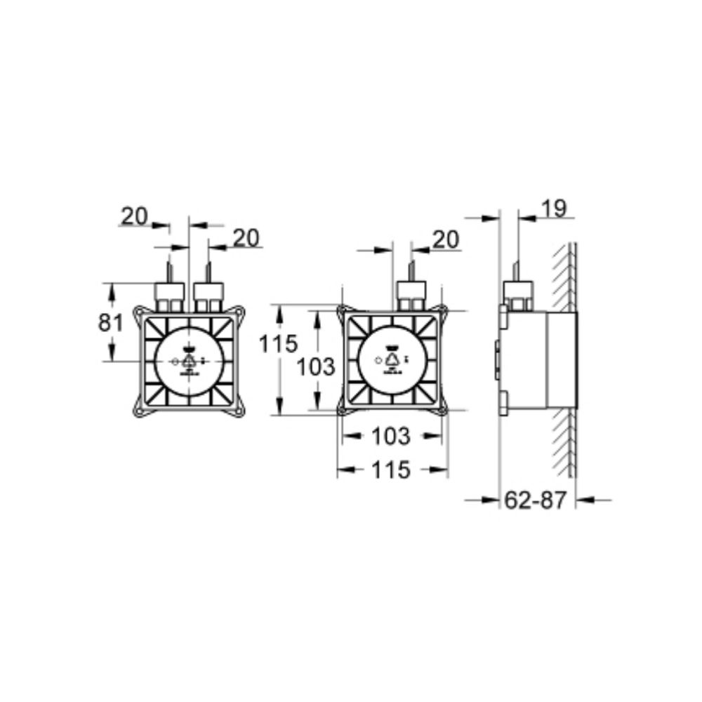 Bộ lắp đặt âm tường cho đèn Rainshower F‑Series GROHE 29072000