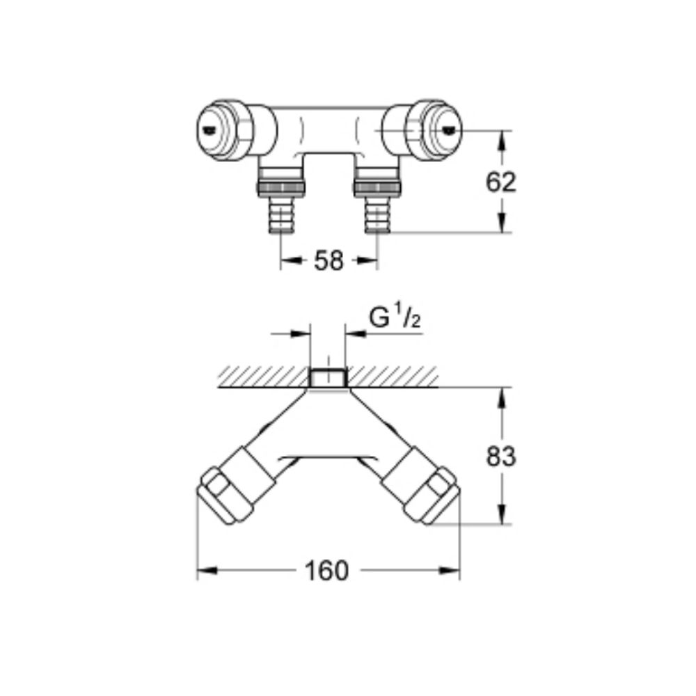 Van đôi gắn tường GROHE 41022000
