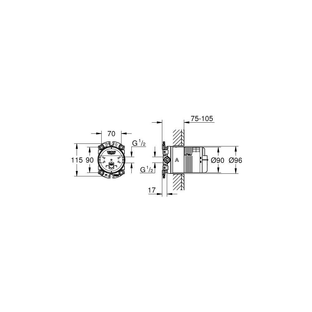 Bộ phụ kiện âm tường Rainshower GROHE 26484000