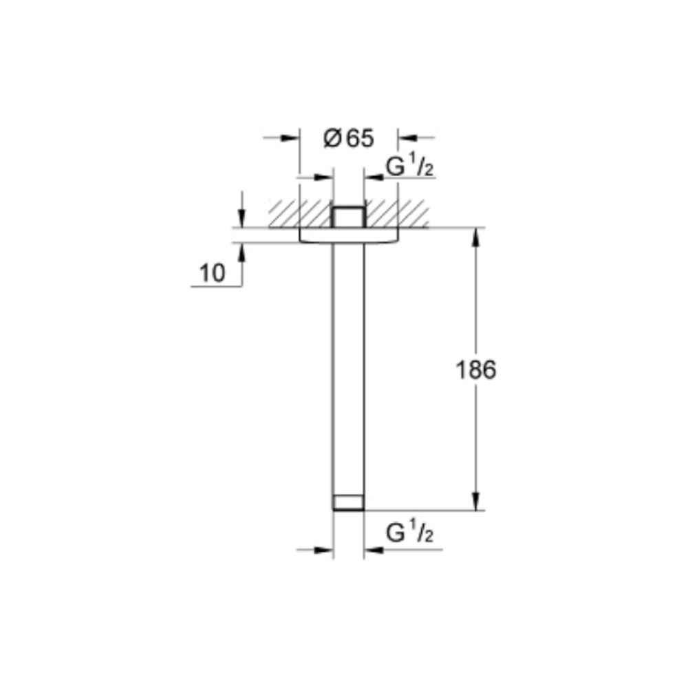 Thanh treo bát sen gắn trần Tempesta GROHE 27559000