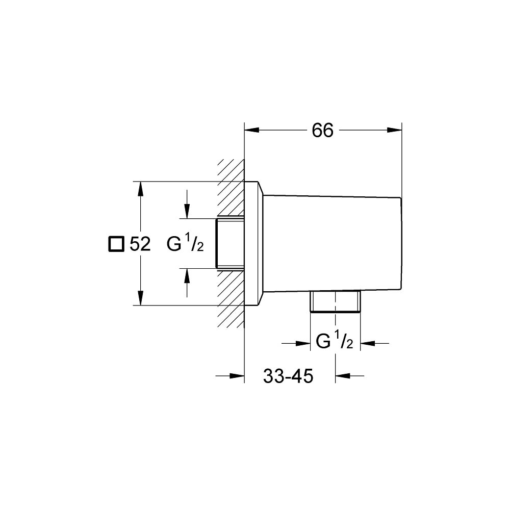 Cút nối tường Allure GROHE 27707000