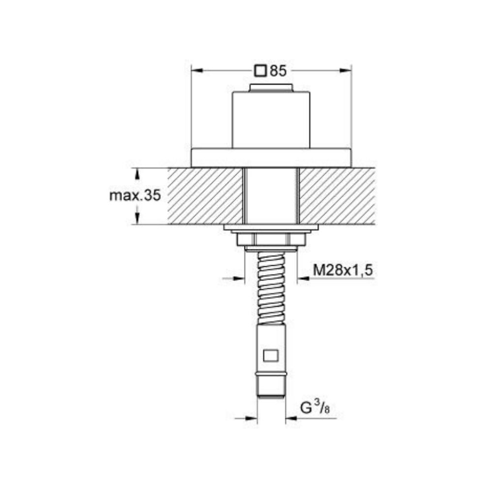 Đầu nối cho vòi hoa sen GROHE 27930000