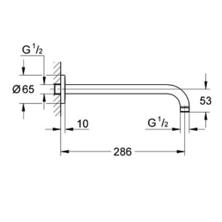 Thanh nối bát sen 286 mm GROHE 28576000