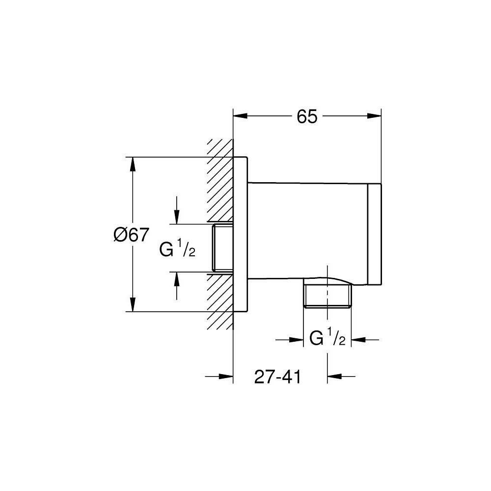 Cút nối tường Relexa GROHE 28626000