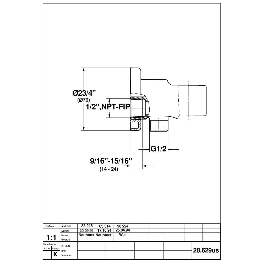 Cút nối tường kèm gác sen Relexa GROHE 28629000