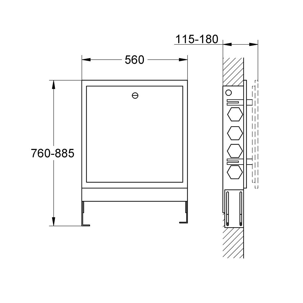 Bộ hộp lắp đặt âm tường cho hệ thống F-Digital Deluxe GROHE 36367000