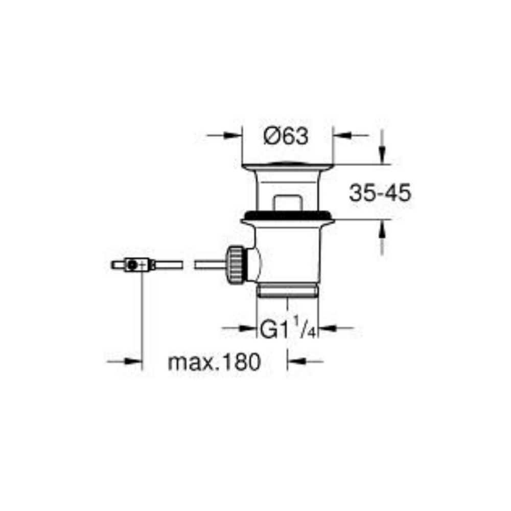 Bộ xả nhấn có xả tràn GROHE 28910000