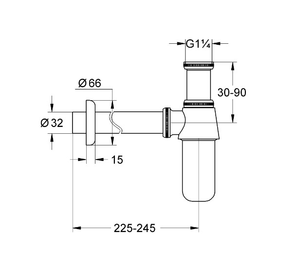 Co thoát nước chữ T GROHE 28920000