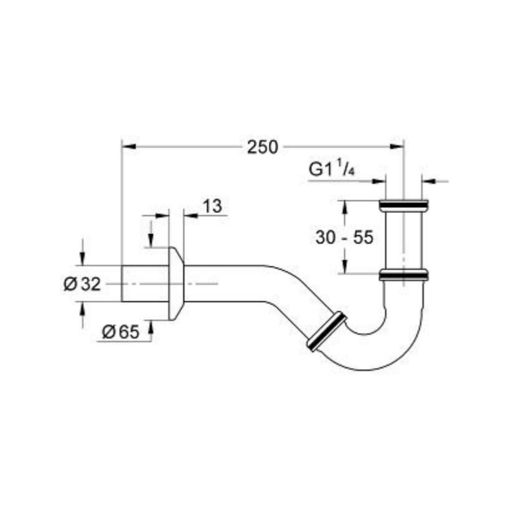 Ống thải ngăn mùi GROHE 28946000