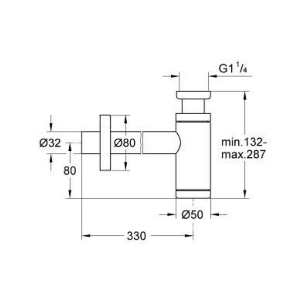 Ống thải chữ T GROHE 295032430