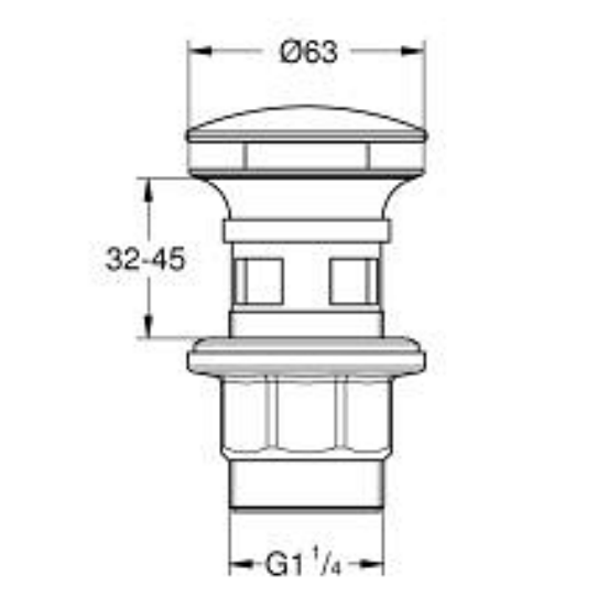 Nút xả nhấn lavabo GROHE 40824000