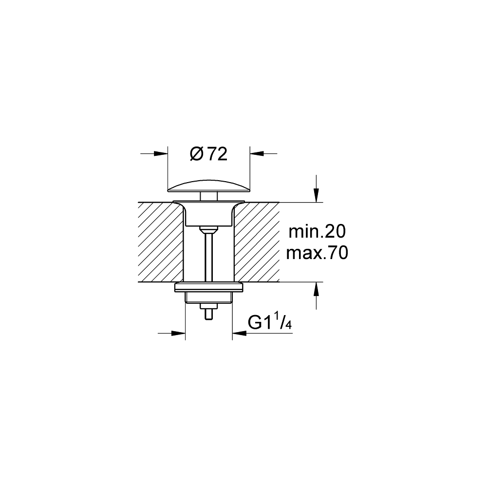 Nút nhấn xả lavabo GROHE 65808000