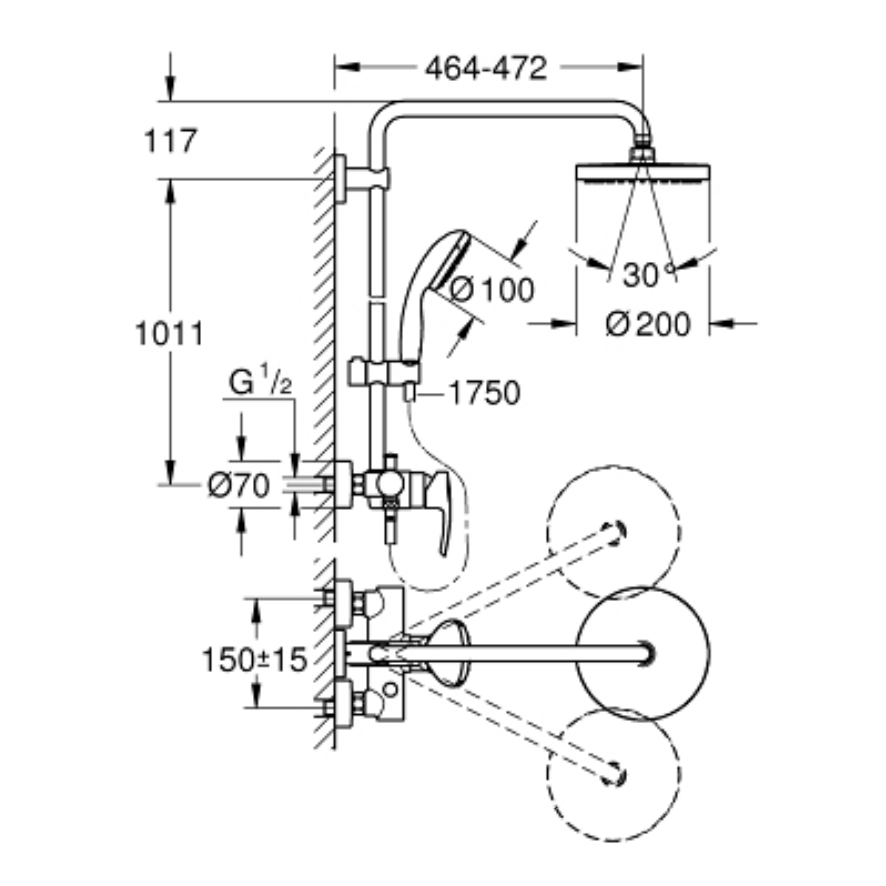 Sen cây New Tempesta 200 Grohe 26244001