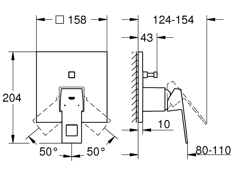 Mặt nạ điều khiển sen tắm GROHE 24062000