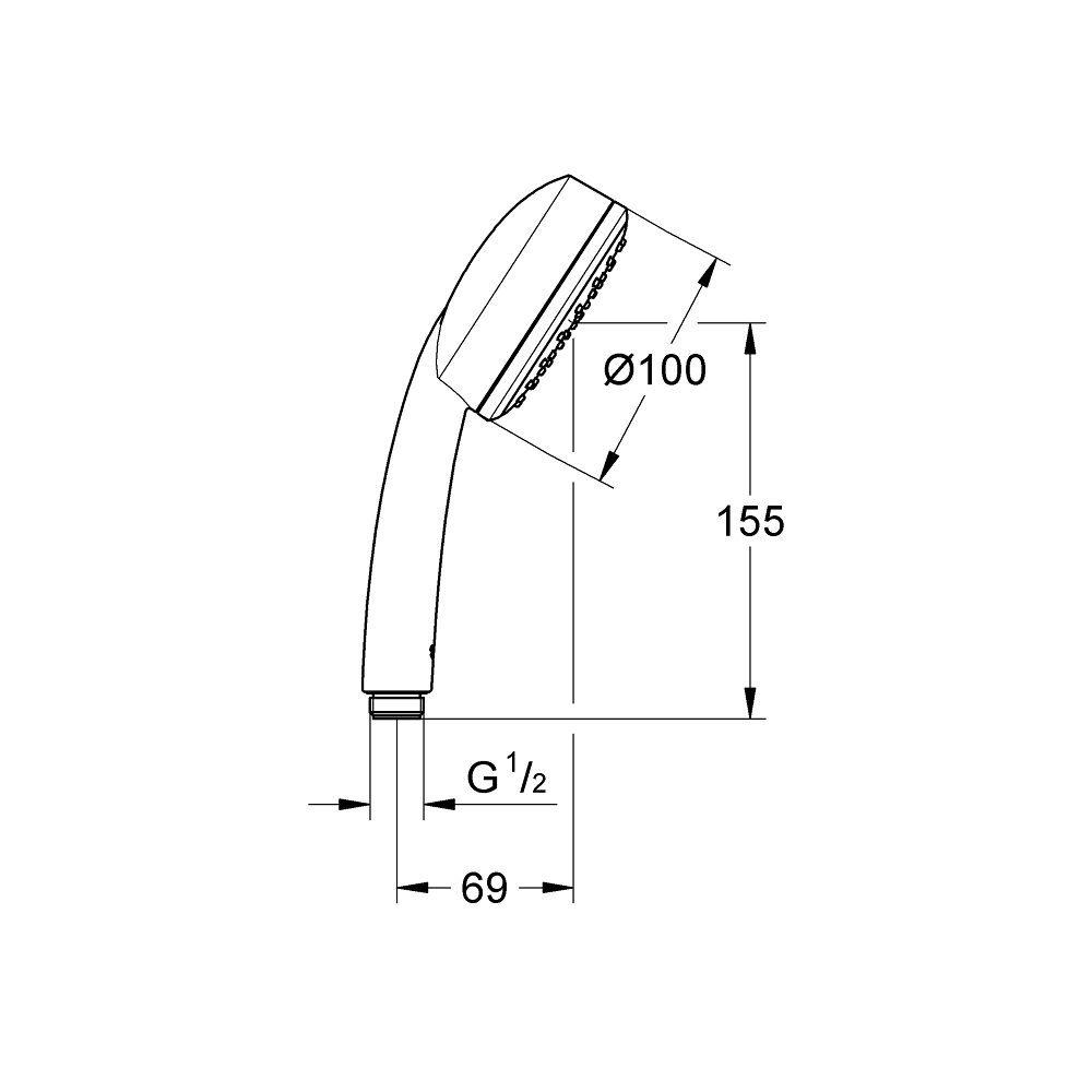 Tay sen tắm 1 chế độ Tempesta Cosmopolitan 100 GROHE 26082001
