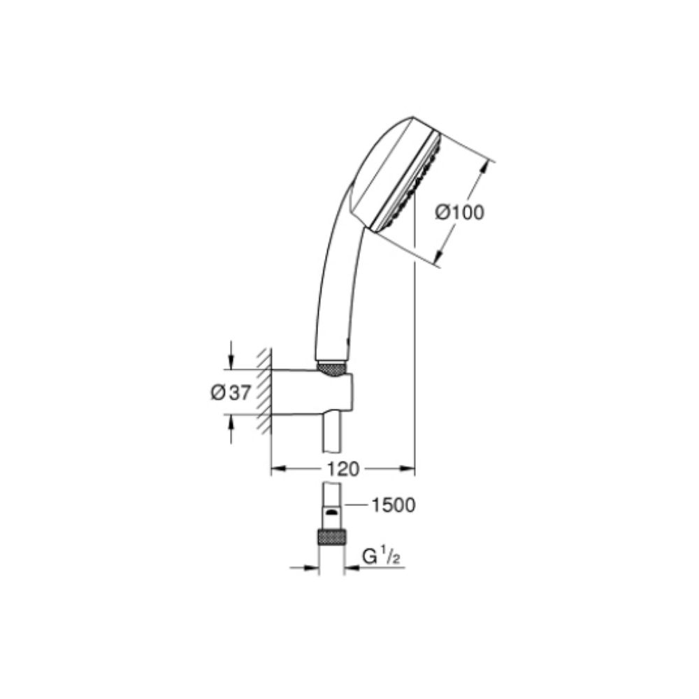 Bộ tay sen tắm Tempesta Cosmopolitan 100 GROHE 26084001