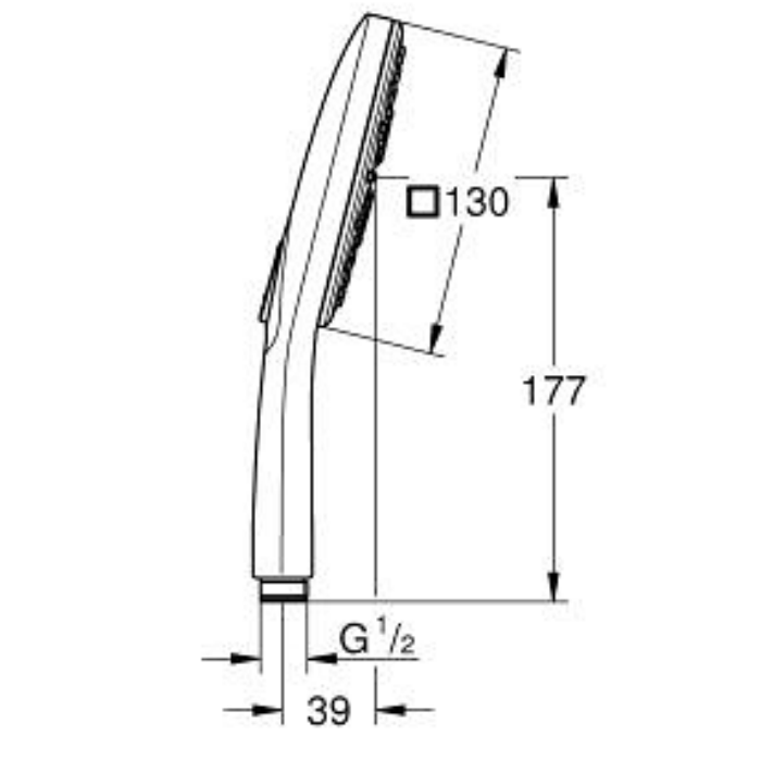 Tay sen tắm RSH SmartActive CUBE 130 Grohe 26550000