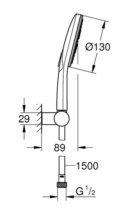 Bộ tay và gác sen Rainshower SmartActive 130 GROHE 26580000