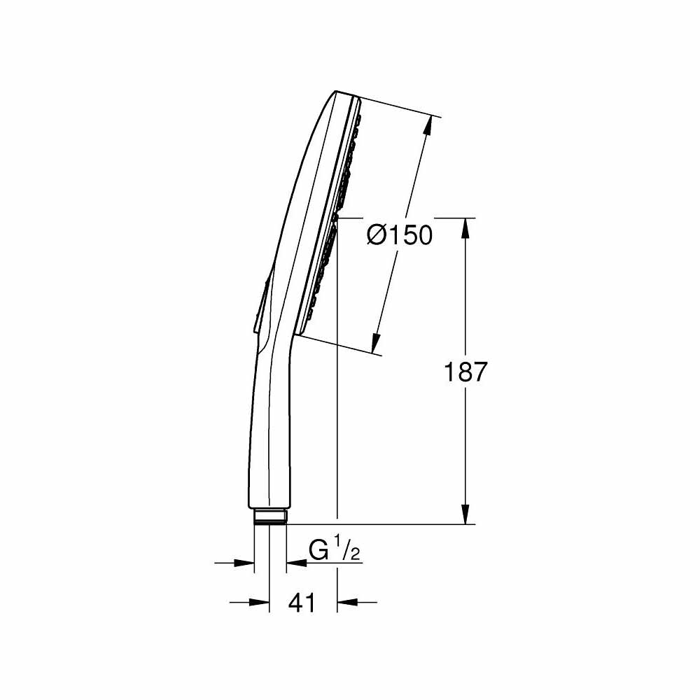 Tay sen tắm 3 chế độ Rainshower SmartActive 130 GROHE 26590000