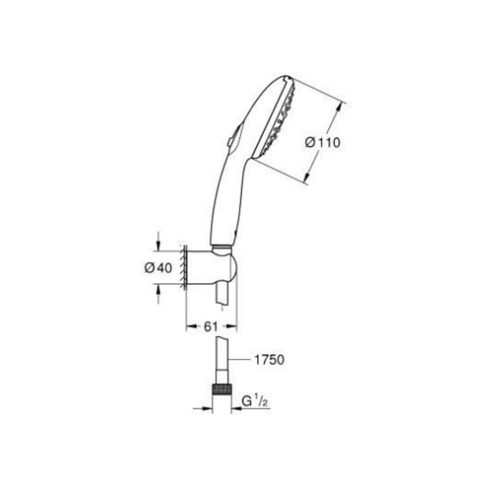 Bộ tay sen tắm 3 chế độ Tempesta 110 GROHE 26639003