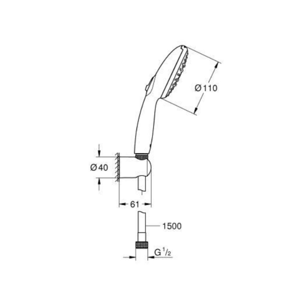 Bộ tay sen tắm 3 chế độ Tempesta 110 GROHE 26920003