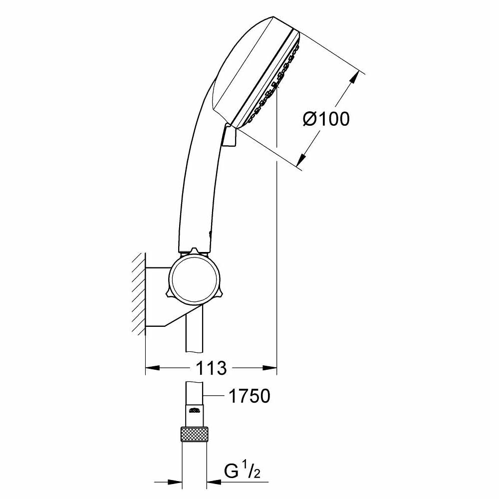 Bộ tay sen tắm Tempesta Cosmopolitan 100 GROHE 27584002