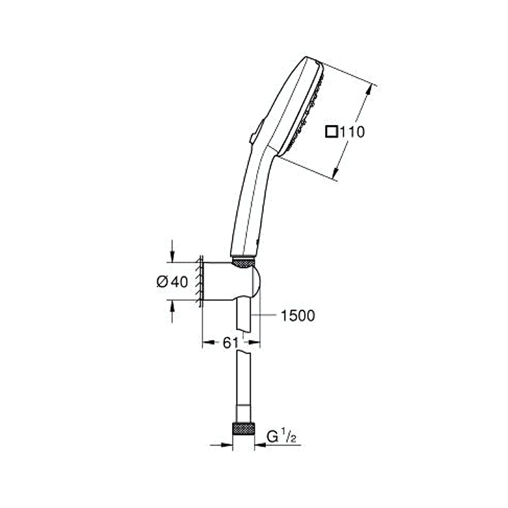 Tay sen tắm Tempesta Cube 110 3 chế độ GROHE 27588003