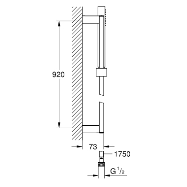 Bộ tay sen và thanh treo Euphoria Cube Grohe 27700000