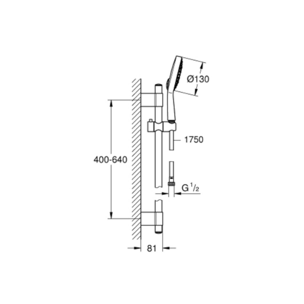 Bộ tay sen và thanh trượt sen 4 chế độ Power+Soul 130 GROHE 27732000