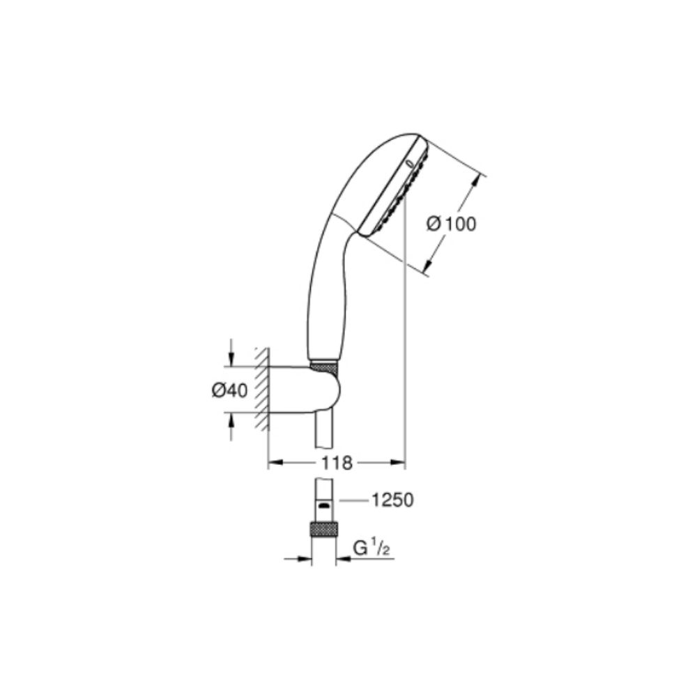 Bộ tay sen tắm 2 chế độ Tempesta 100 GROHE 2779800E