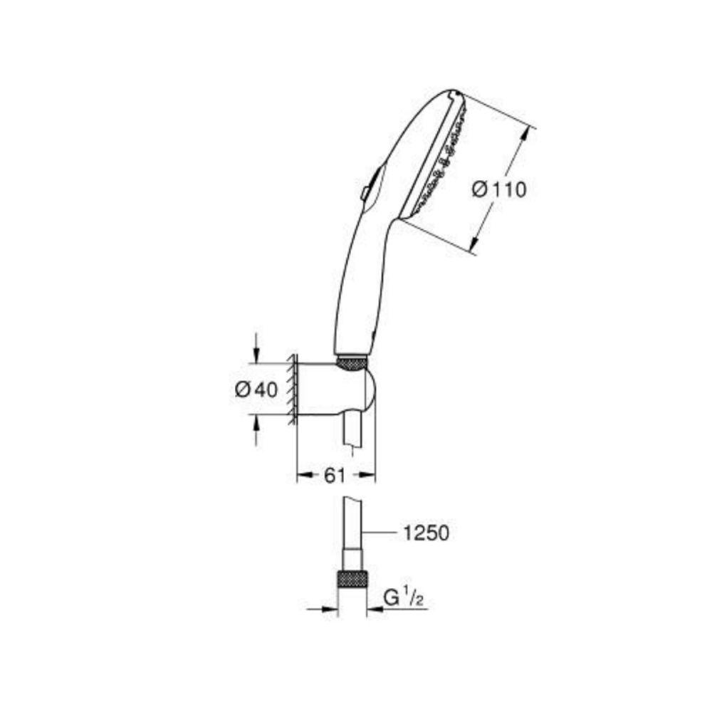 Bộ tay sen tắm 2 chế độ Tempesta 110 GROHE 27799003