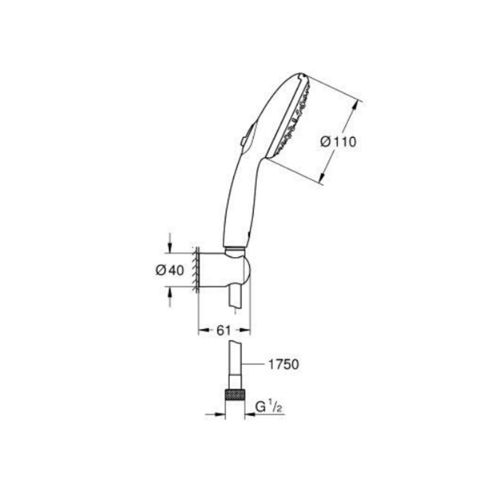 Bộ tay sen tắm 3 chế độ Tempesta 110 GROHE 27849003