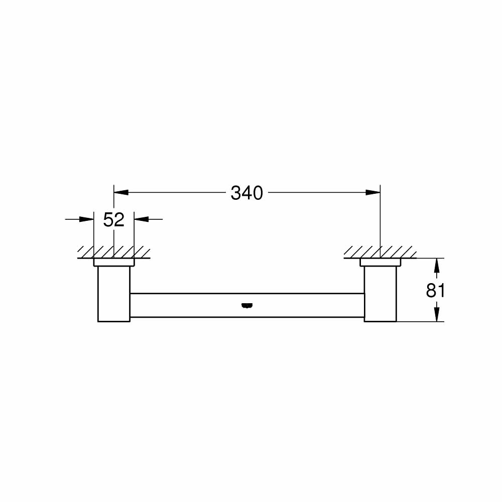 Thanh tay vịn Essentials Cube GROHE 40514001