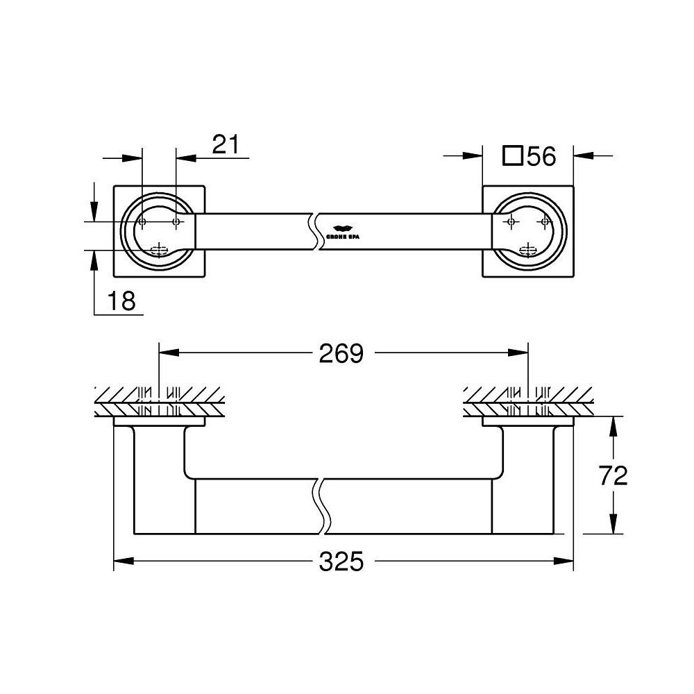 Thanh tay vịn Allure GROHE 40955001