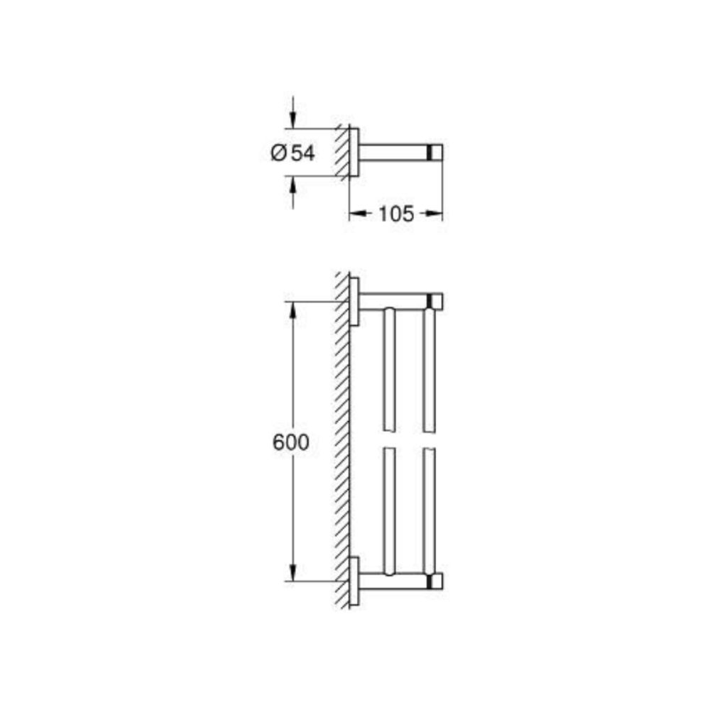 Thanh treo khăn đôi Essentials GROHE 1024732430