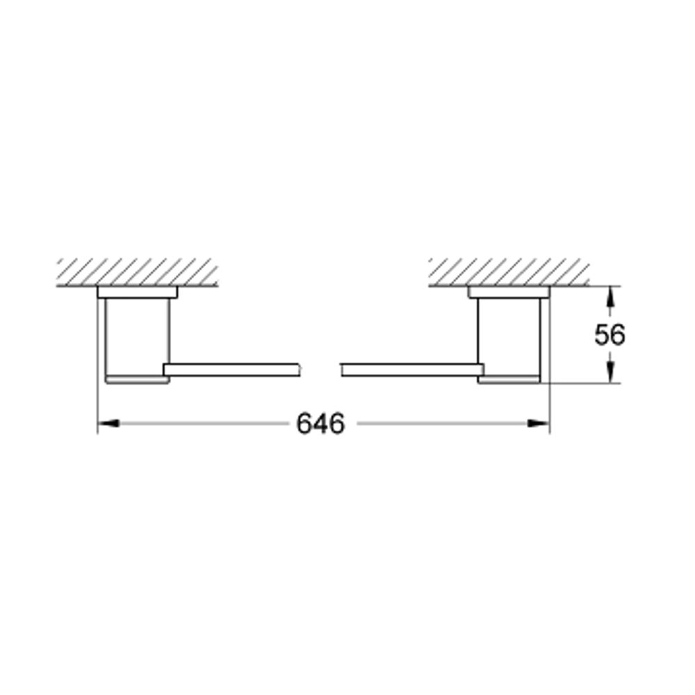 Thanh treo khăn Allure 646mm Grohe 40341000