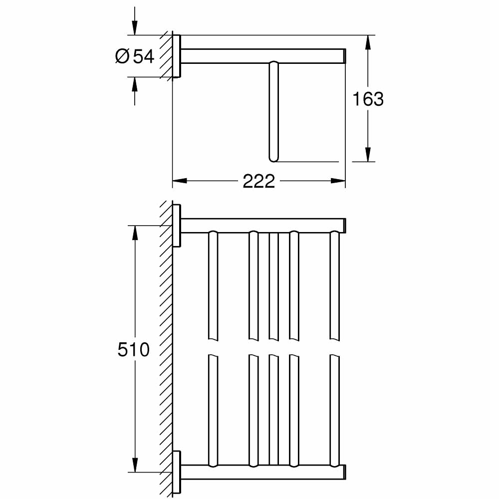 Thanh treo khăn hai tầng Bau Cosmopolitan GROHE 40462001