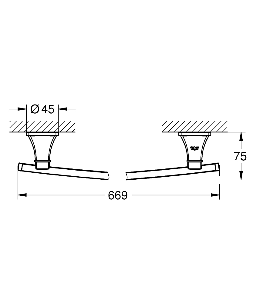 Thanh treo khăn Grandera GROHE 40629IG0